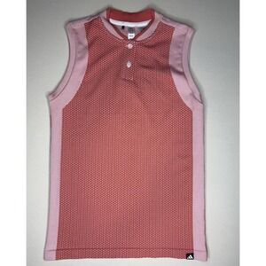 Adidas Women's Red Orange Ultimate365 Tour Primeknit Golf Polo Size XS